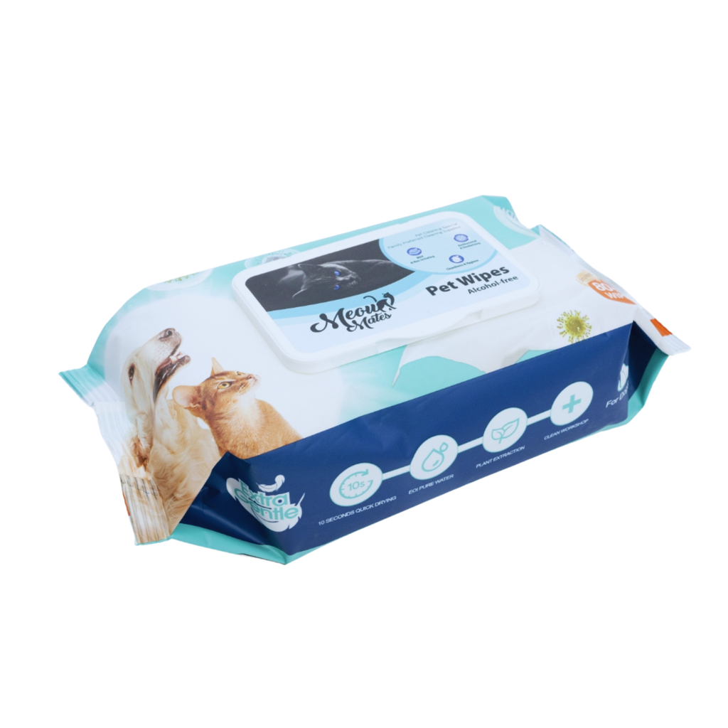 Meow Mates Pet Wipes (80+4pcs) - Unscented