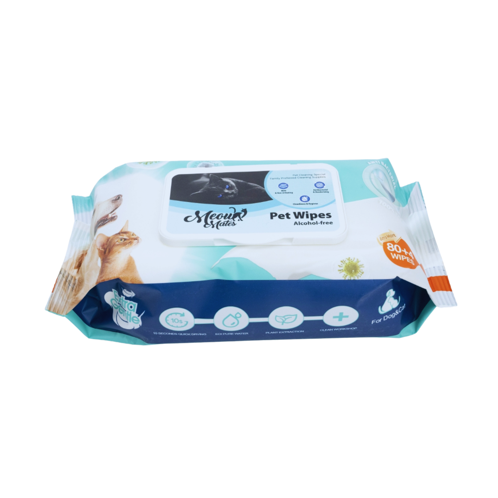 Meow Mates Pet Wipes (80+4pcs) - Unscented