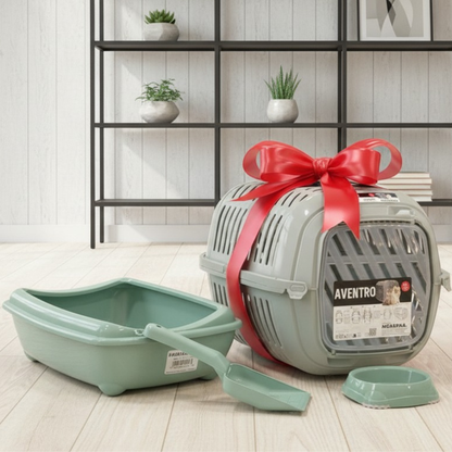Moderna Cozy Journey Cat Combo-Carrier+Bowl+Tray+Scoop