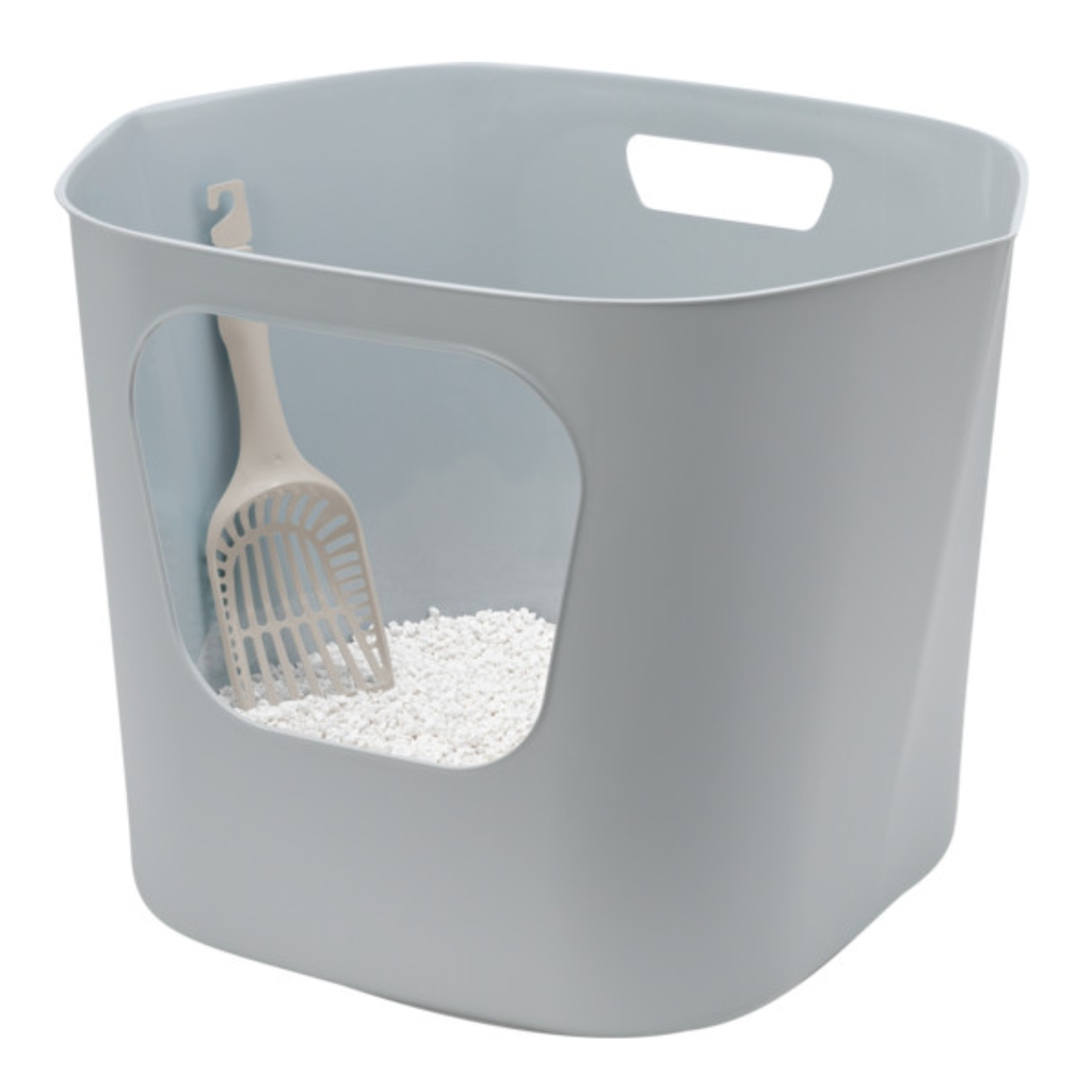 Moderna Lotus Cat Litter Box 54.4 x 43.9 x 40.5 cm-Titanium Grey