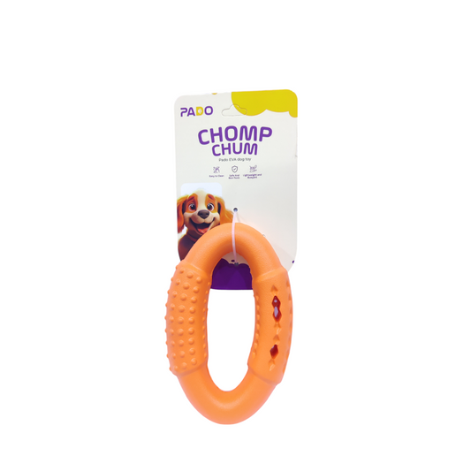 Pado Chomp Chum Oval Eva Toy - Orange-15x10cm