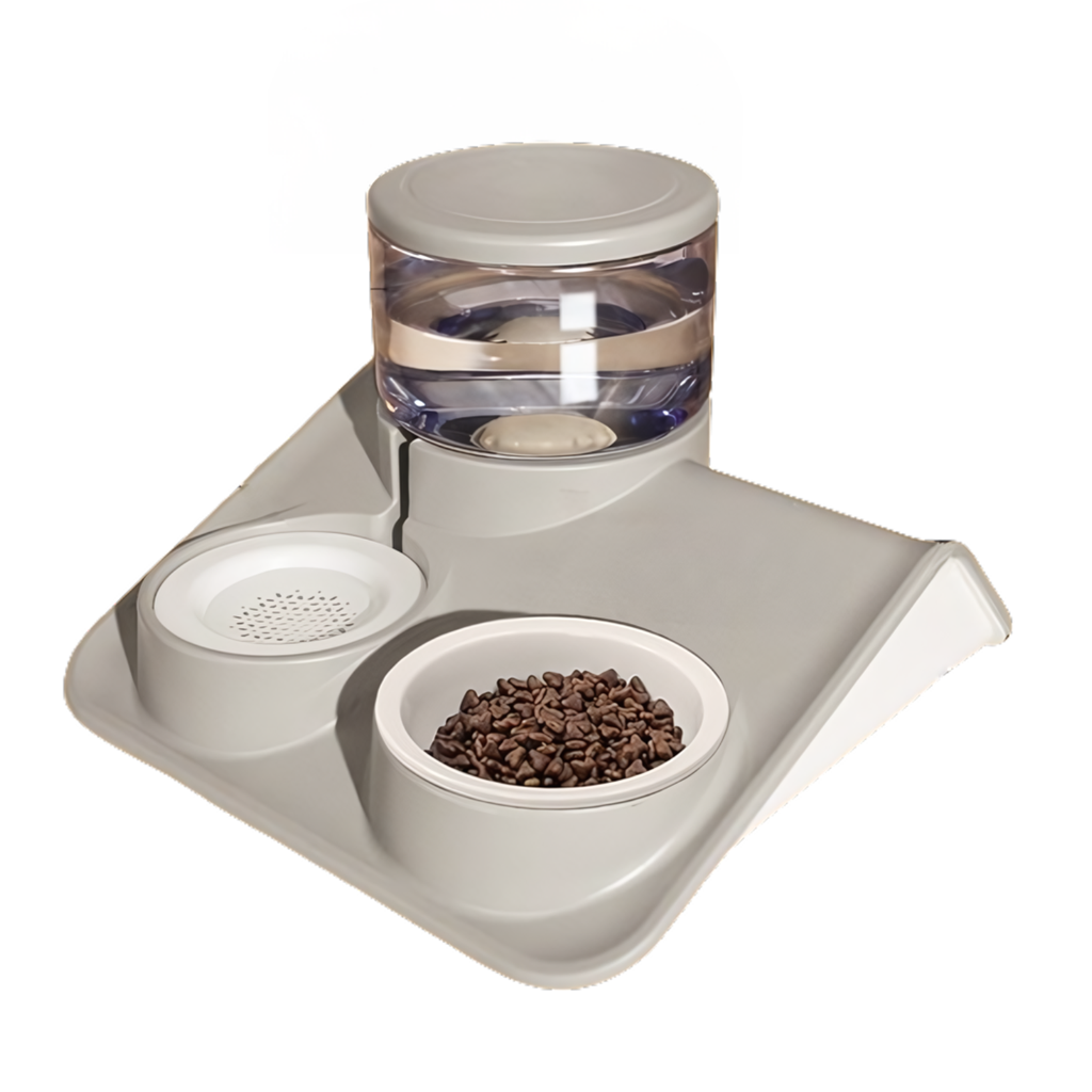 Pado Glossy Food & Water Dispenser-Grey 1800ml