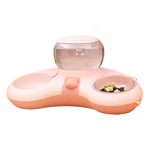 Pado Water Dispenser With Double Bowl-Pink 1.4L