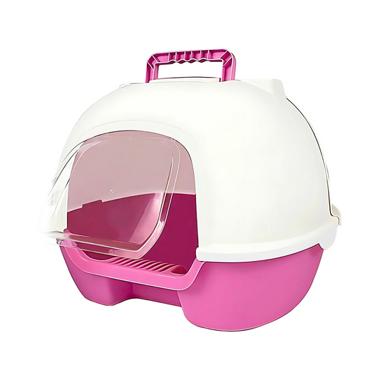 Pado Enclosed Cat Litter Box 50*41*39cm-Pink