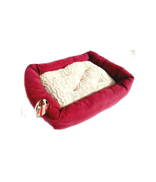 Paw Pals Pet Cushion[Color - Red, Dimension - 70 x 60cm]