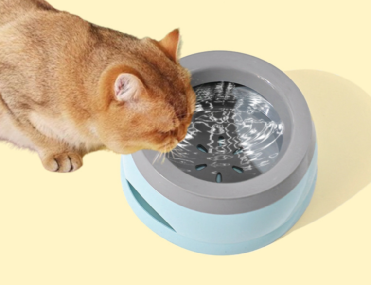 Pado Classic Round Anti Spill Pet Bowl 15.3×18.9×8cm-Blue