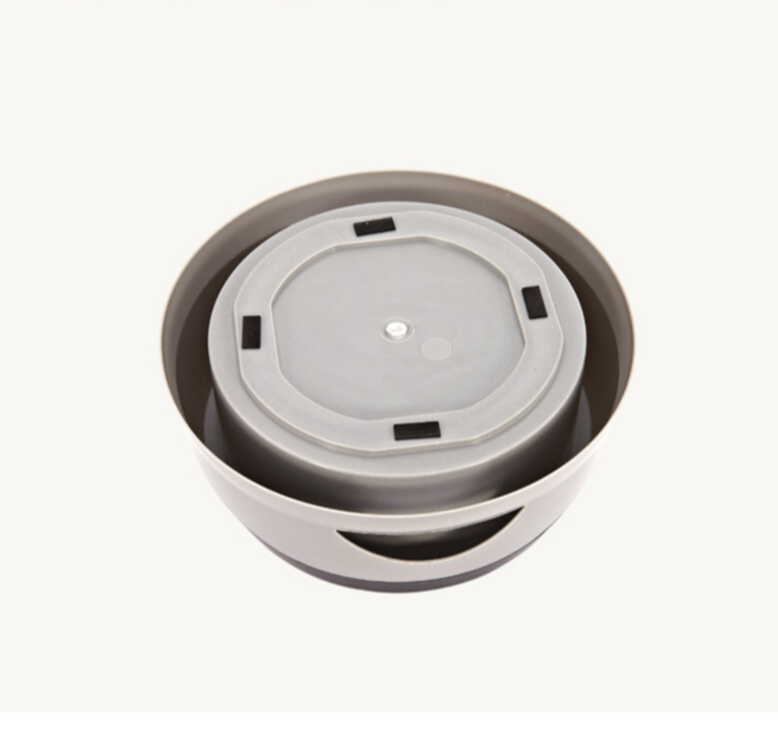 Pado Classic Round Anti Spill Pet Bowl 15.3×18.9×8cm-Grey