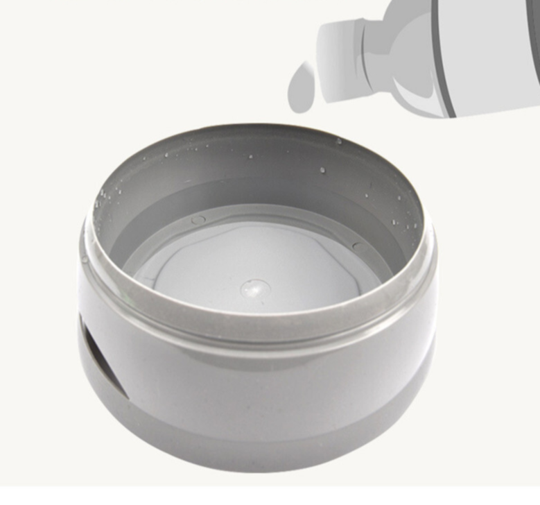 Pado Classic Round Anti Spill Pet Bowl 15.3×18.9×8cm-Grey