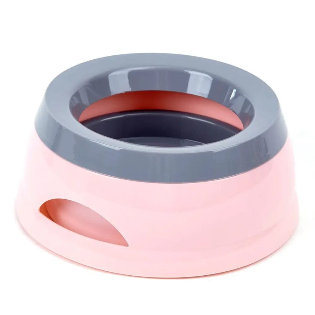 Pado Classic Round Anti Spill Pet Bowl 15.3×18.9×8cm-Pink