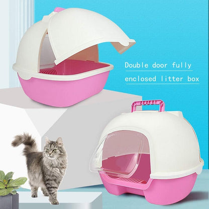 Pado Enclosed Cat Litter Box 50*41*39cm-Blue