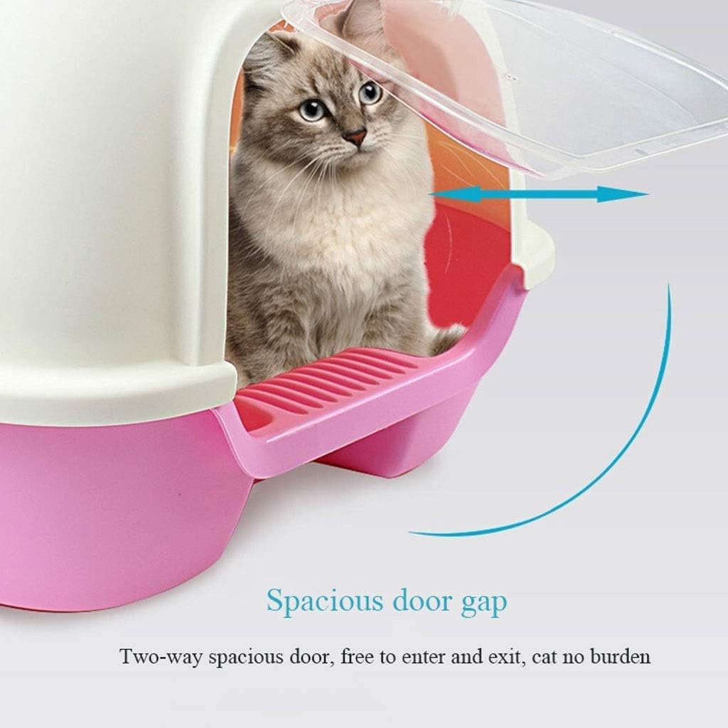Pado Enclosed Cat Litter Box 50*41*39cm-Pink