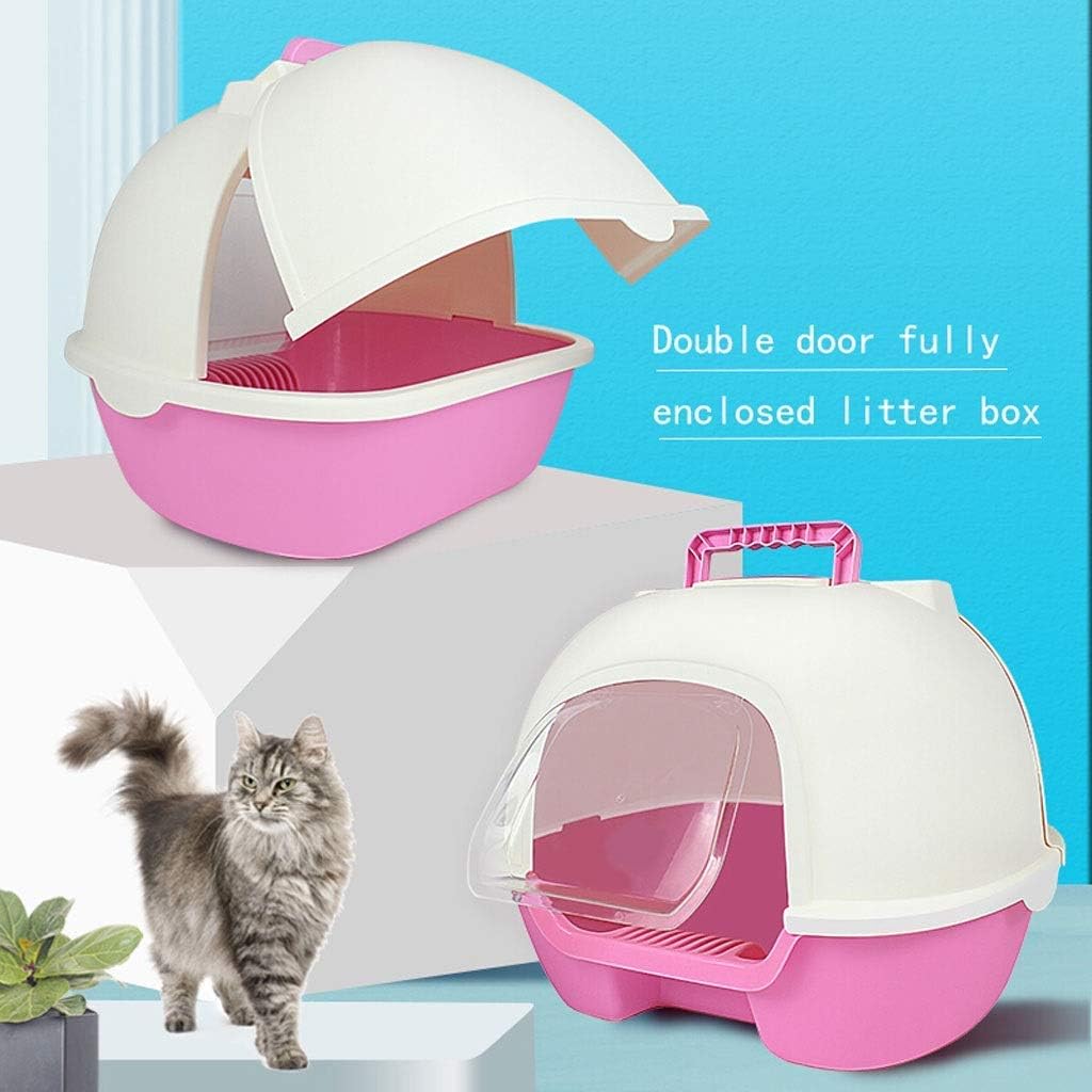 Pado Enclosed Cat Litter Box 50*41*39cm-Pink