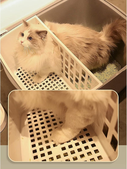 Pado Igloo Cat Litter Box 57.5*44*44cm-Blue