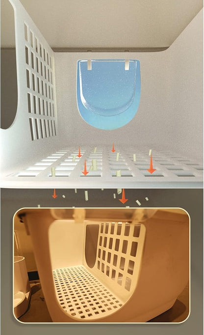 Pado Igloo Cat Litter Box 57.5*44*44cm-Blue