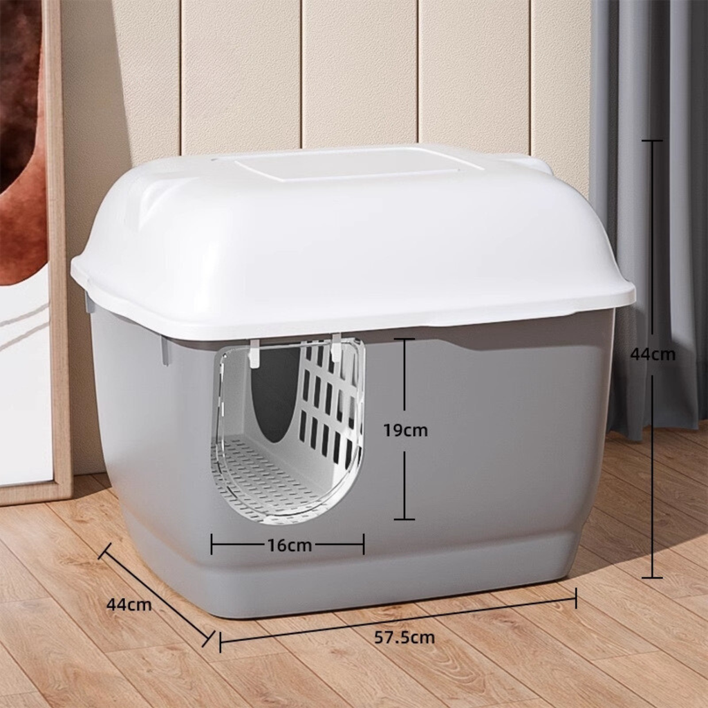 Pado Igloo Cat Litter Box 57.5*44*44cm-Grey
