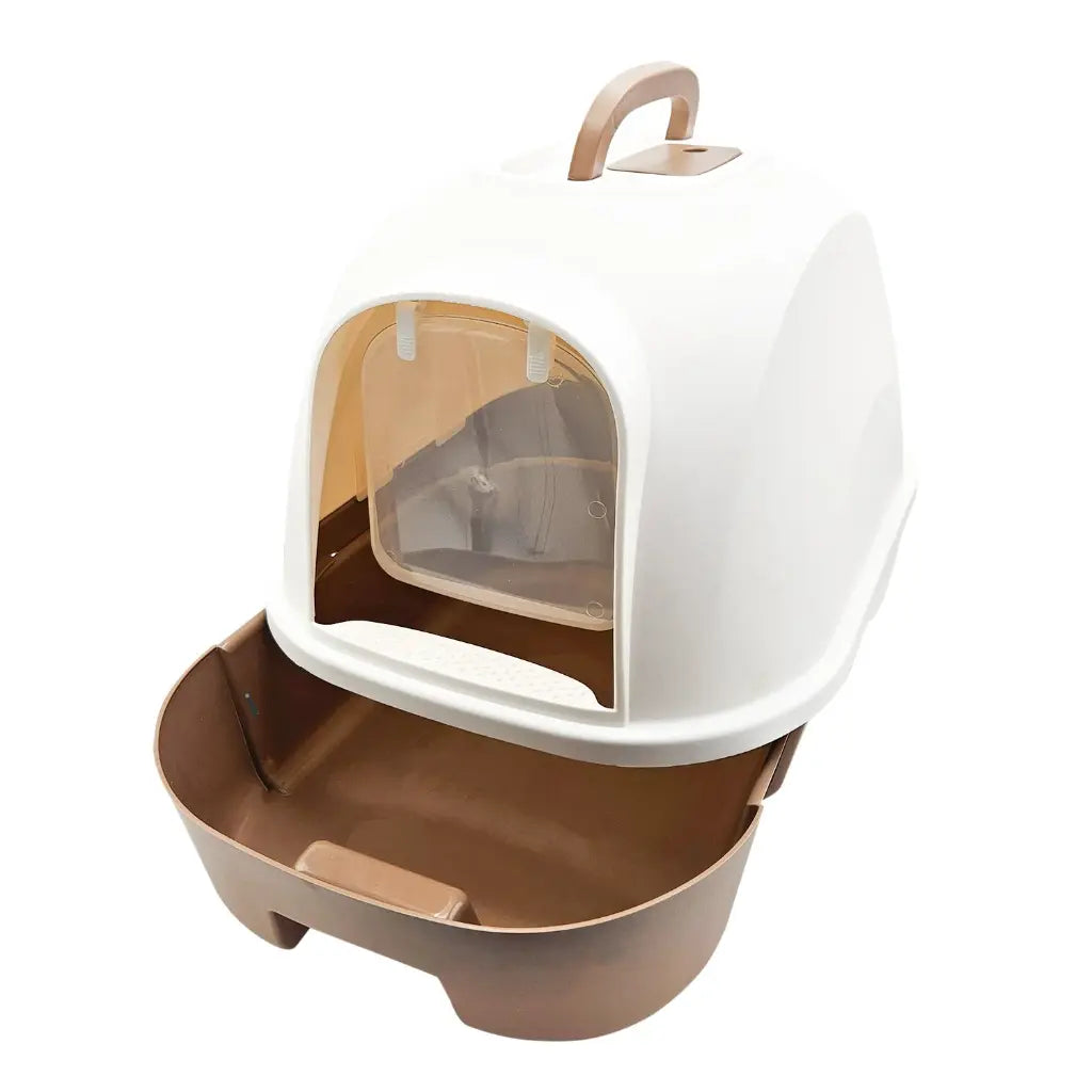 Pado Oval Cat Litter Box 53*41*41cm-Brown