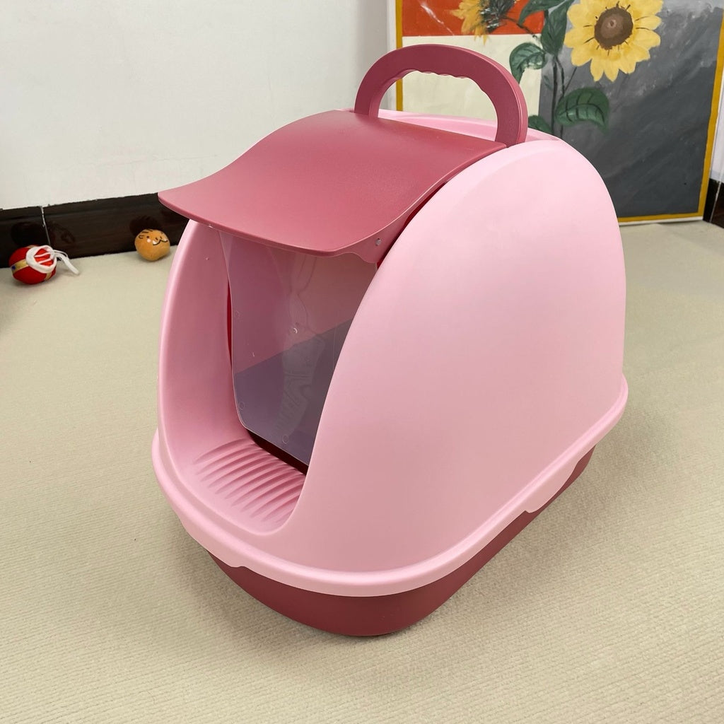 Pado Portable Cat Litter Box 56*39*42cm-Pink