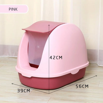 Pado Portable Cat Litter Box 56*39*42cm-Pink