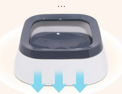 Pado Classic Square Anti Spill Pet Bowl 21x21x7.8cm[1000ml]-Grey