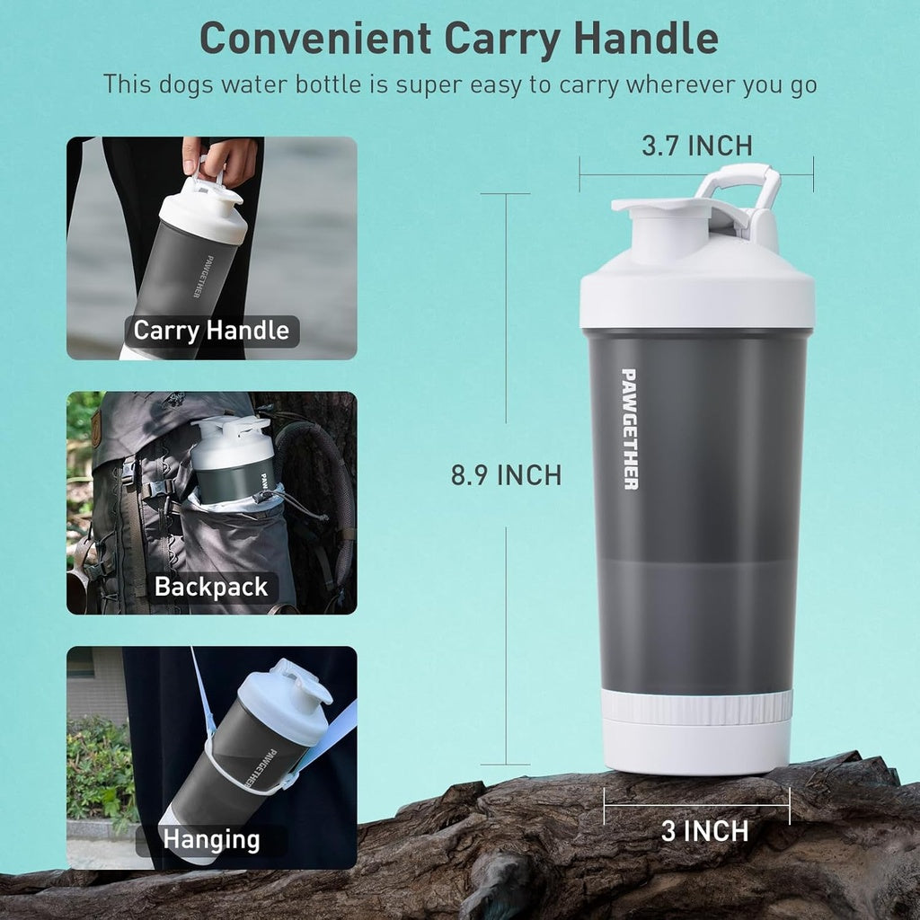 Pawgether Pure Travel 1 [PT1]- 4 in 1 Pet Travel Bottle -Grey