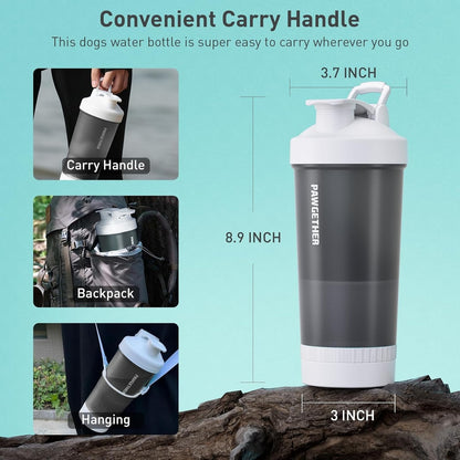 Pawgether Pure Travel 1 [PT1]- 4 in 1 Pet Travel Bottle -Grey
