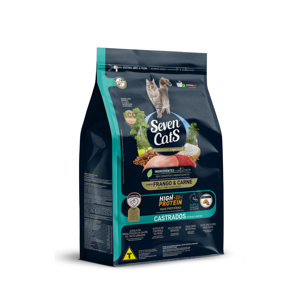 Seven Cats Cat Food For Sterilized - Chicken & Beef [High Protein] 1kg