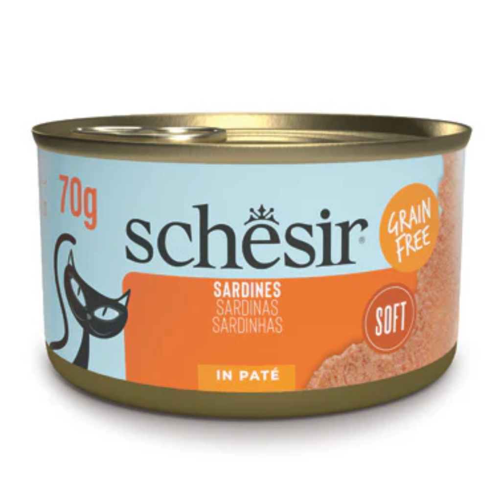 Schesir Grill Pate' Cat Can Sardines 70g [Min Order:12pcs]