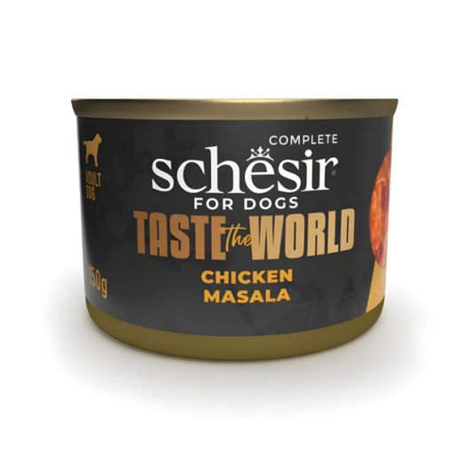 Schesir Taste The World Dog Wholefood - Chicken Masala 150g (Min Order- 8 Cans)