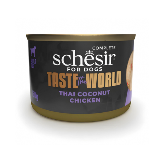 Schesir Taste The World Dog Wholefood - Thai Coconut Chicken 150g (Min Order- 8 Cans)