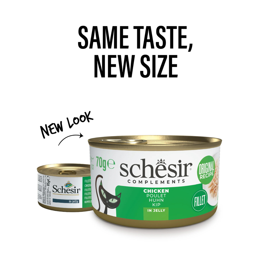 Schesir Complements Cat Wet Food in Jelly Can- Chicken 70g [MOQ:12pcs]
