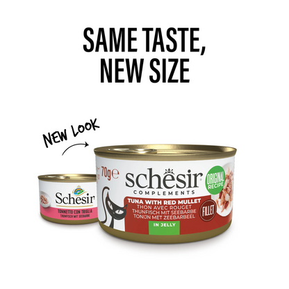 Schesir Complements Cat Wet Food in Jelly Can- Tuna With Red Mullet 70g [MOQ:12pcs]