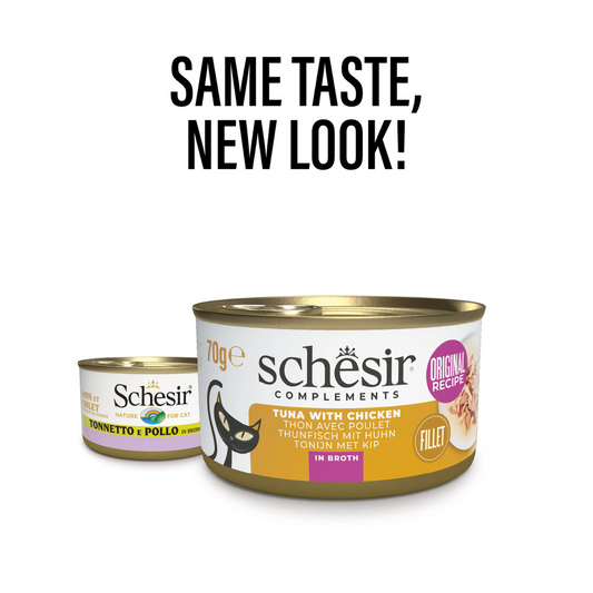 Schesir Wet Cat Food In Broth Can-Tuna With Chicken 70g [MOQ:12pcs]