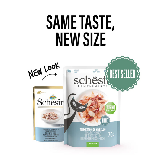 Schesir Complements Cat Wet Food in Jelly Pouch- Tuna With Hake 70g [MOQ:12pcs]