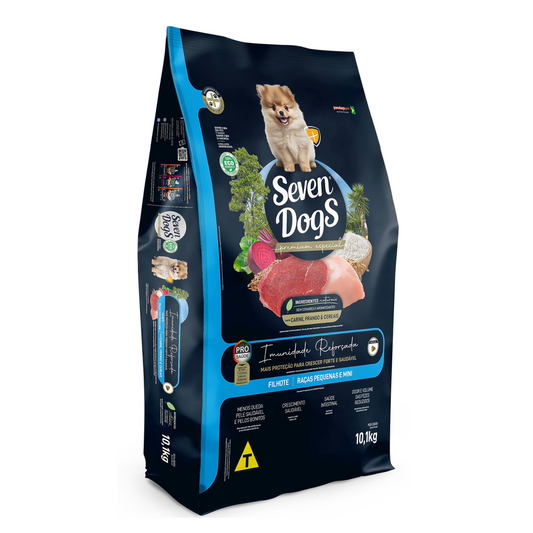 Seven Dogs Dog Food For Puppies - Small And Mini Breeds-Beef,Chicken & Cereals 10 kg+100g