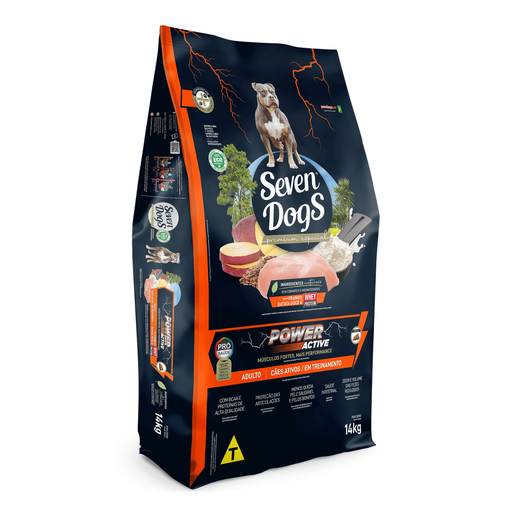 Seven Dogs Dog Food For Adult - Chicken,Sweet Potatoes & Whey Protein 14kg [Power Active]