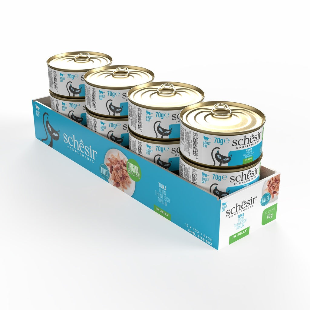 Schesir Complements Cat Wet Food in Jelly Can- Tuna 70g [MOQ:12pcs]