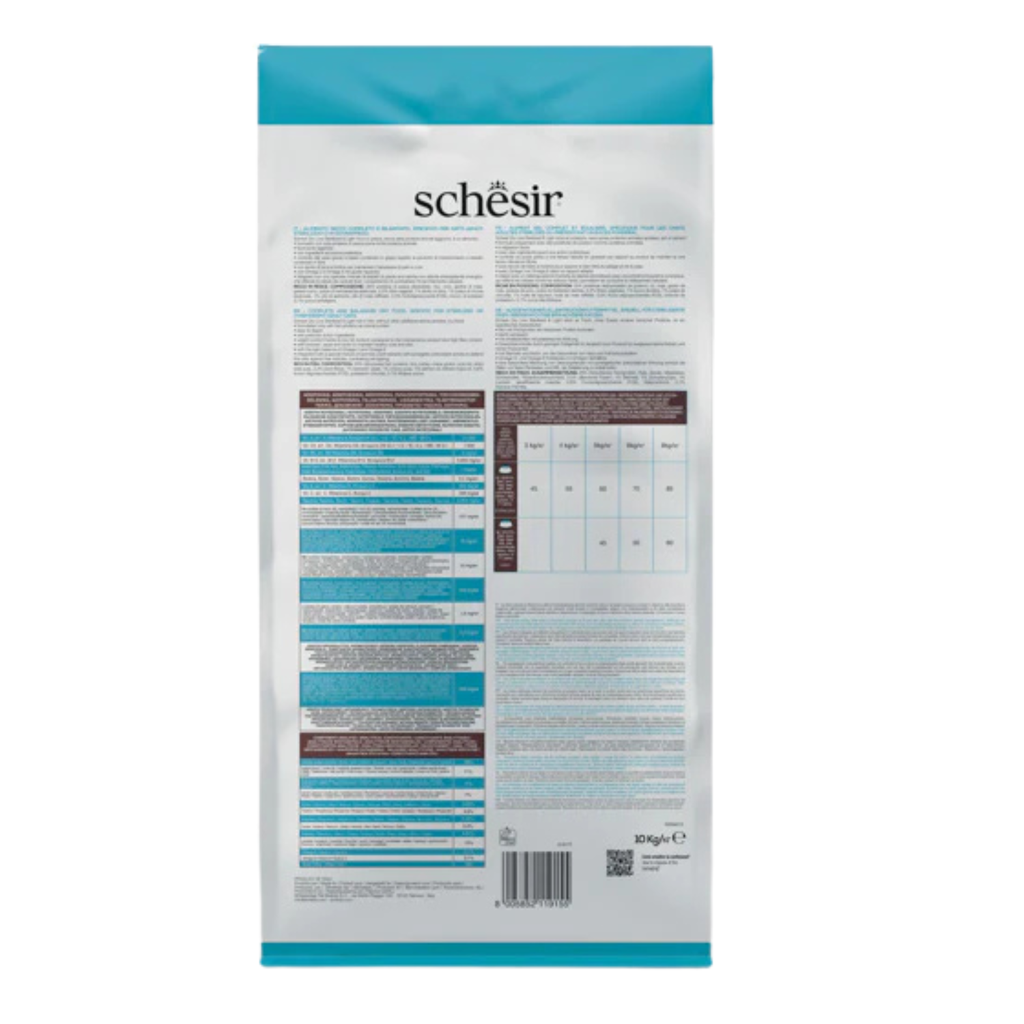 Schesir Dry food for adult cats with a single protein source - Sterilized & Light Rich in Fish 10 kg