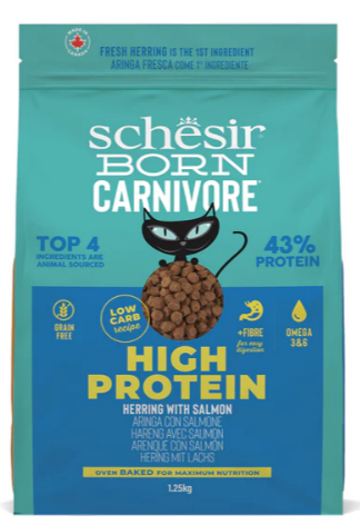 Schesir Born Carnivore Grain Free Oven Baked Dry Cat Herring & Salmon 1.25kg