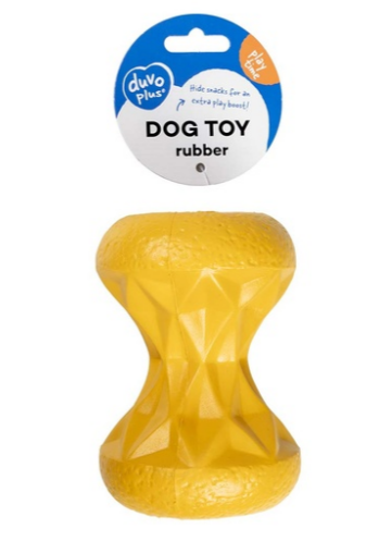 Duvo+ Feeding Griplay Hourglass Yellow - Dog Toy 12x8.6x8.6cm