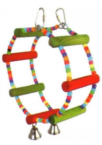 VanPet Wheel Type Toy Smalll And Mediumium Birds With Bells 25 x 7.5cm